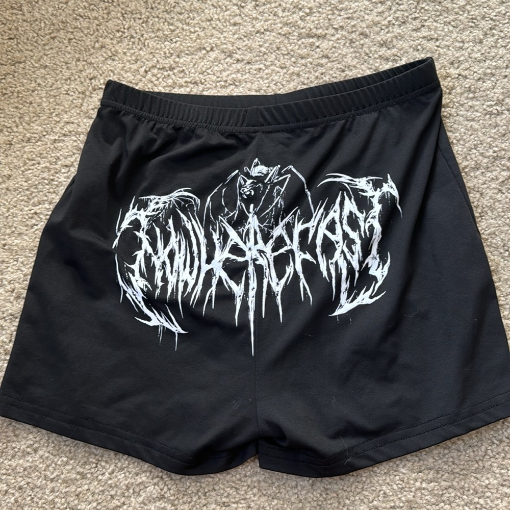 Black stretchy shorts